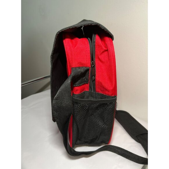 Manchester United F.C. Messenger Red & Black Shoulder Bag With Embroidered Logo - Picture 7 of 9